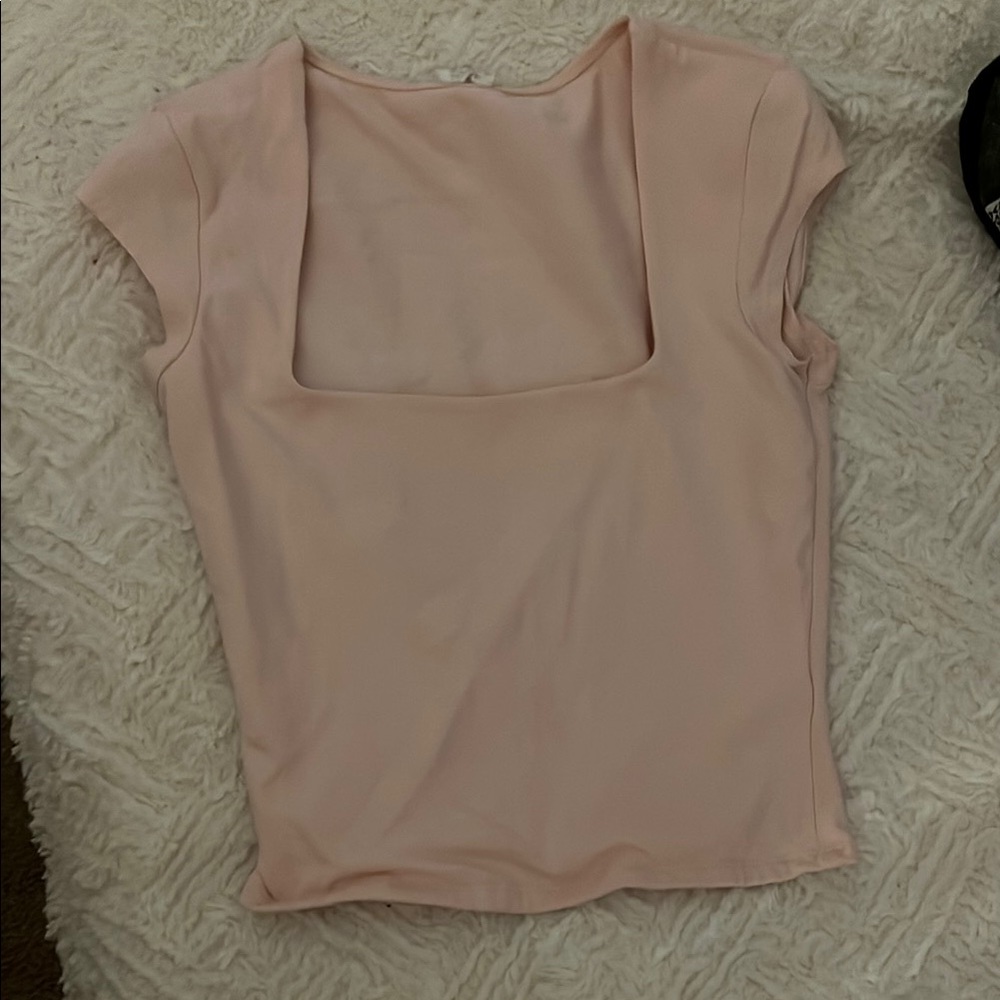 Garage Blush Square Neck Blouse